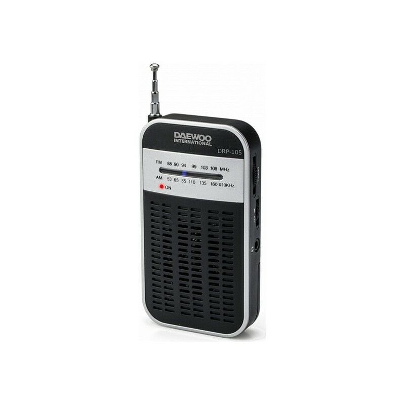 Ραδιόφωνο Τρανζίστορ Daewoo DRP-105 S FM/AM Μαύρο Γκρι EAN : 8413240600114 Ραδιόφωνο Τρανζίστορ Daewoo DRP-105 S FM/AM Μαύρο Γκρι EAN : 8413240600114