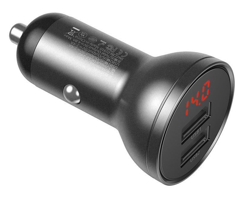 ΦΟΡΤΙΣΤΗΣ ΑΥΤΟΚΙΝΗΤΟΥ BASEUS 2Χ USB 4.8A 24W ΜΑΥΡΟ ΦΟΡΤΙΣΤΗΣ ΑΥΤΟΚΙΝΗΤΟΥ BASEUS 2Χ USB 4.8A 24W ΜΑΥΡΟ