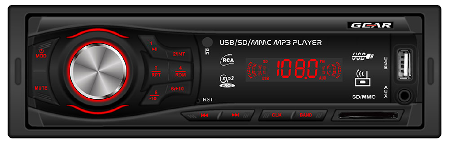 ΡΑΔΙΟ ΑΥΤΟΚΙΝΗΤΟΥ GEAR GR-100P 4X45WATT ΜΕ ΚΟΚΚΙΝΟ ΦΩΤΙΣΜΟ ΡΑΔΙΟ ΑΥΤΟΚΙΝΗΤΟΥ GEAR GR-100P 4X45WATT ΜΕ ΚΟΚΚΙΝΟ ΦΩΤΙΣΜΟ