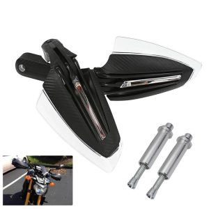 ΠΡΟΣΤΑΤΕΥΤΙΚΕΣ ΧΟΥΦΤΕΣ CARBON ΜΕ LED ΦΛΑΣ 2ΤΕΜ. ΓΙΑ DUCATI HONDA YAMAHA KTM UNIVERSAL Niotis Service