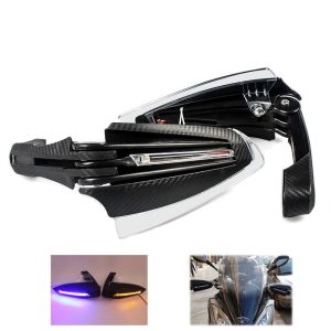 ΠΡΟΣΤΑΤΕΥΤΙΚΕΣ ΧΟΥΦΤΕΣ CARBON ΜΕ LED ΦΛΑΣ 2ΤΕΜ. ΓΙΑ DUCATI HONDA YAMAHA KTM UNIVERSAL Niotis Service