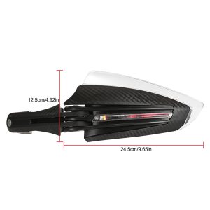 ΠΡΟΣΤΑΤΕΥΤΙΚΕΣ ΧΟΥΦΤΕΣ CARBON ΜΕ LED ΦΛΑΣ 2ΤΕΜ. ΓΙΑ DUCATI HONDA YAMAHA KTM UNIVERSAL Niotis Service