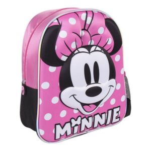 ΣΧΟΛΙΚΗ ΤΣΑΝΤΑ 3D MINNIE MOUSE ΡΟΖ (25 X 31 X 10 CM)
