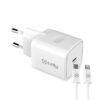 ΦΟΡΤΙΣΤΗΣ ΤΟΙΧΟΥ + ΚΑΛΩΔΙΟ USB C CELLY IPHONE ΛΕΥΚΟ 20 W 1ΤΕΜ Niotis Service